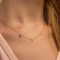 Sideway Initial Extra Tiny Necklace Elegant Statement Personalized