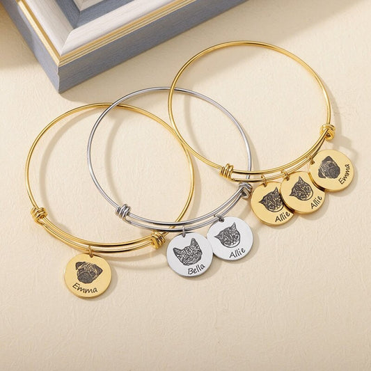 Custom Pet Portrait Dog Bracelet Personalized