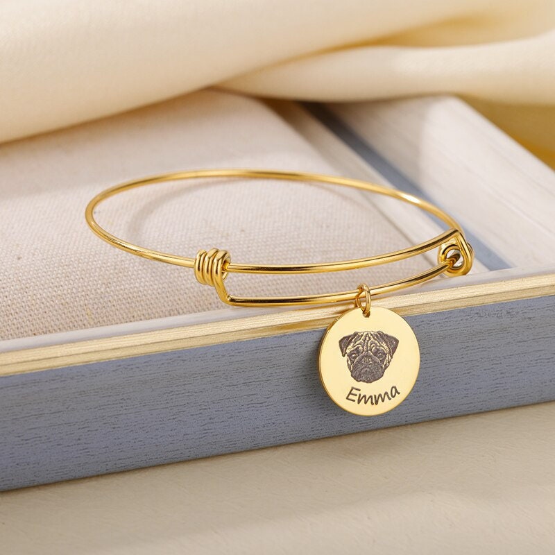 Custom Pet Portrait Dog Bracelet Personalized