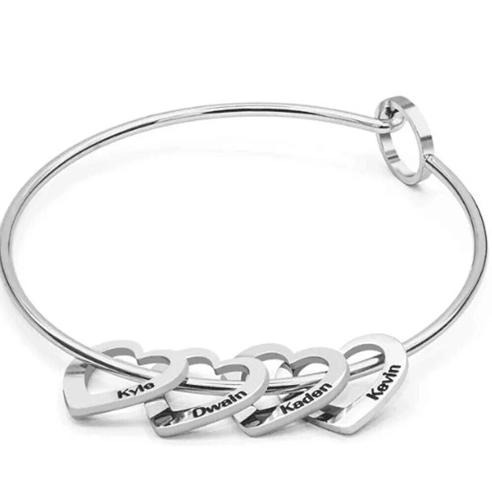 Personalized Love Charms Bracelet Name Bangle