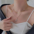 Multilayer Necklace & Bracelet Jewelry Set Chain Star Charm Necklace Bracelet Jewelry Women's Jewelry Bangle Bracelets Jewelry Gift For Her