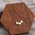 18K Gold 3 Sweetheart Heart Multicolor Necklace Pendant Jewelry Woman Fashion Necklace Charm Jewelry Gift Choker Small Heart Chain Necklace