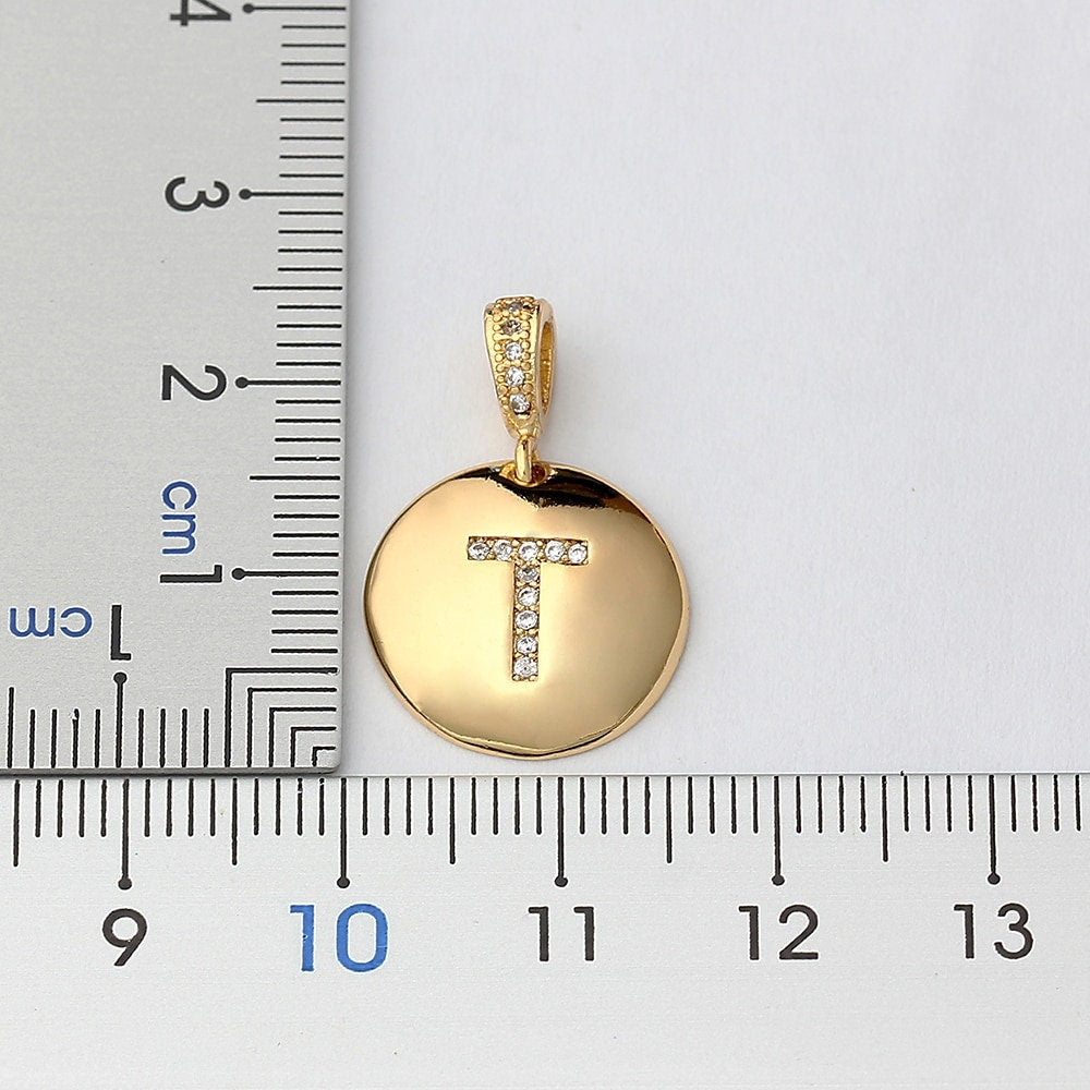 18K Gold Plated Personalized Initial Charm Letter Necklace Customized A-Z Custom Pendant Necklace Jewelry Dainty Minimalist Zircon Handmade