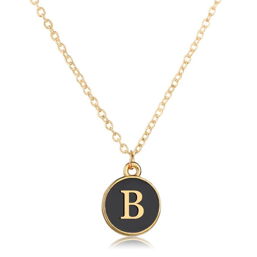 18K Gold Plated Personalized Initial Charm Letter Necklace Customized A-Z Custom Pendant Necklace Jewelry Dainty Minimalist Handmade Gift