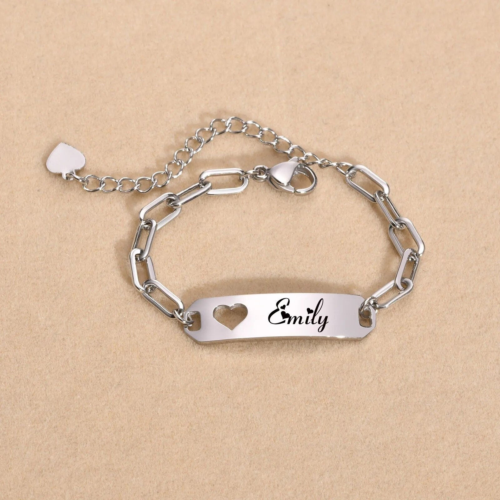 18K Gold Plated Personalized Baby Bracelet, Customized Name Jewelry, Nameplate Engraved Baby Bangle Custom Children's Jewelry For Baby Gift