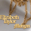 18K Gold Plated Personalized Name Necklace, Customized Name Necklace Handcrafted Custom Jewelry, Nameplate Pendant Gifts For Mom, For Her