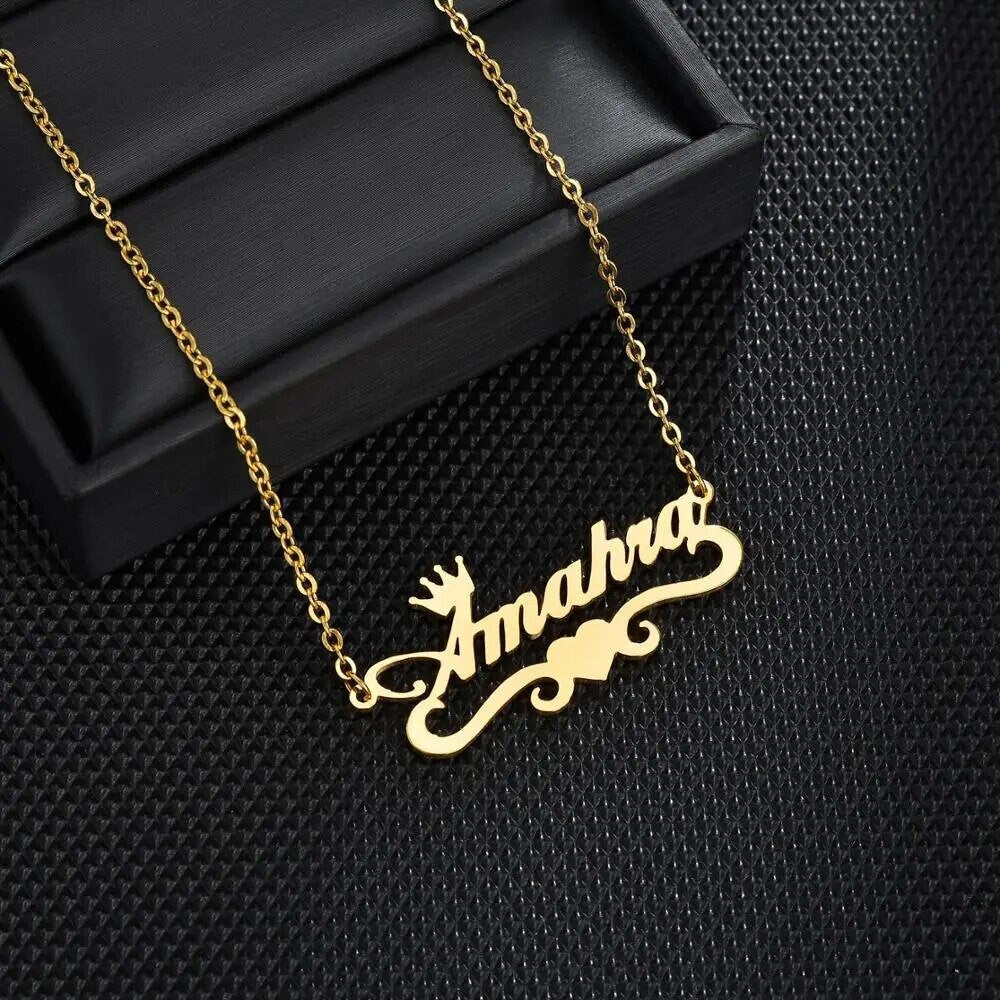 18K Gold Plated Children Personalized Name Necklace Customized Kids Name Necklace Custom Handcrafted Jewelry Gift For Kids, Children Jewelry