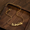 18K Gold Plated Personalized Arabic Calligraphy Crystal Arabic Word 