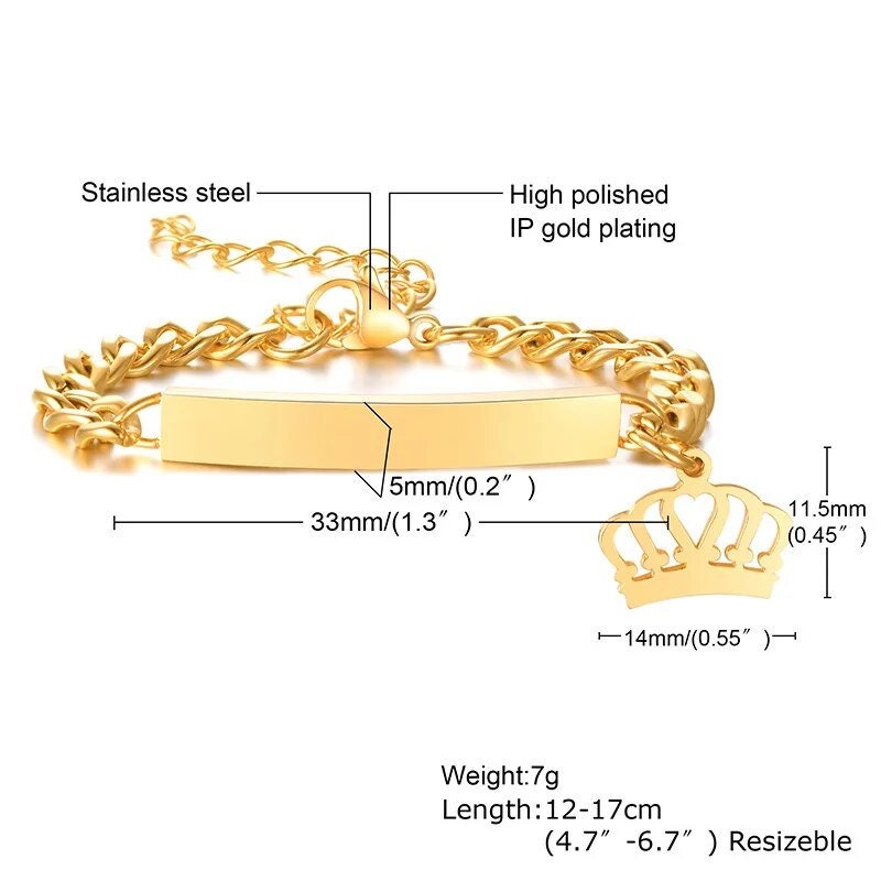 18K Gold Plated Personalized Baby Bracelet Customized Name Jewelry Nameplate Engraved Baby Bangle Custom Children's Jewelry For Baby Gift