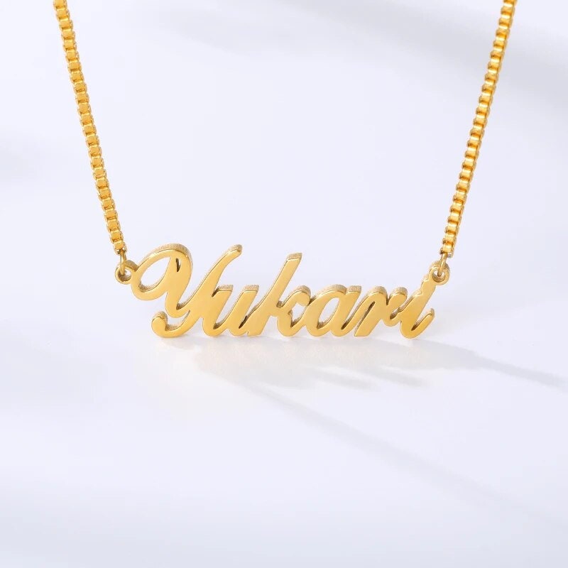 18K Gold Plated Children Personalized Name Necklace Customized Kids Name Necklace Custom Handcrafted Jewelry Gift For Kids, Children Jewelry