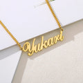 18K Gold Plated Personalized Name Necklace, Customized Name Necklace Handcrafted Custom Jewelry, Nameplate Pendant Gifts For Mom, For Her