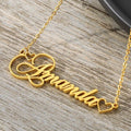 18K Gold Plated Personalized Name Necklace, Customized Name Necklace Handcrafted Custom Jewelry, Nameplate Pendant Gifts For Mom, For Her