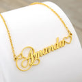 18K Gold Plated Personalized Name Necklace, Customized Name Necklace Handcrafted Custom Jewelry, Nameplate Pendant Gifts For Mom, For Her