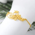 18K Gold Plated Personalized Baby Bracelet Customized Name Jewelry Nameplate Engraved Baby Bangle Custom Children's Jewelry For Baby Gift