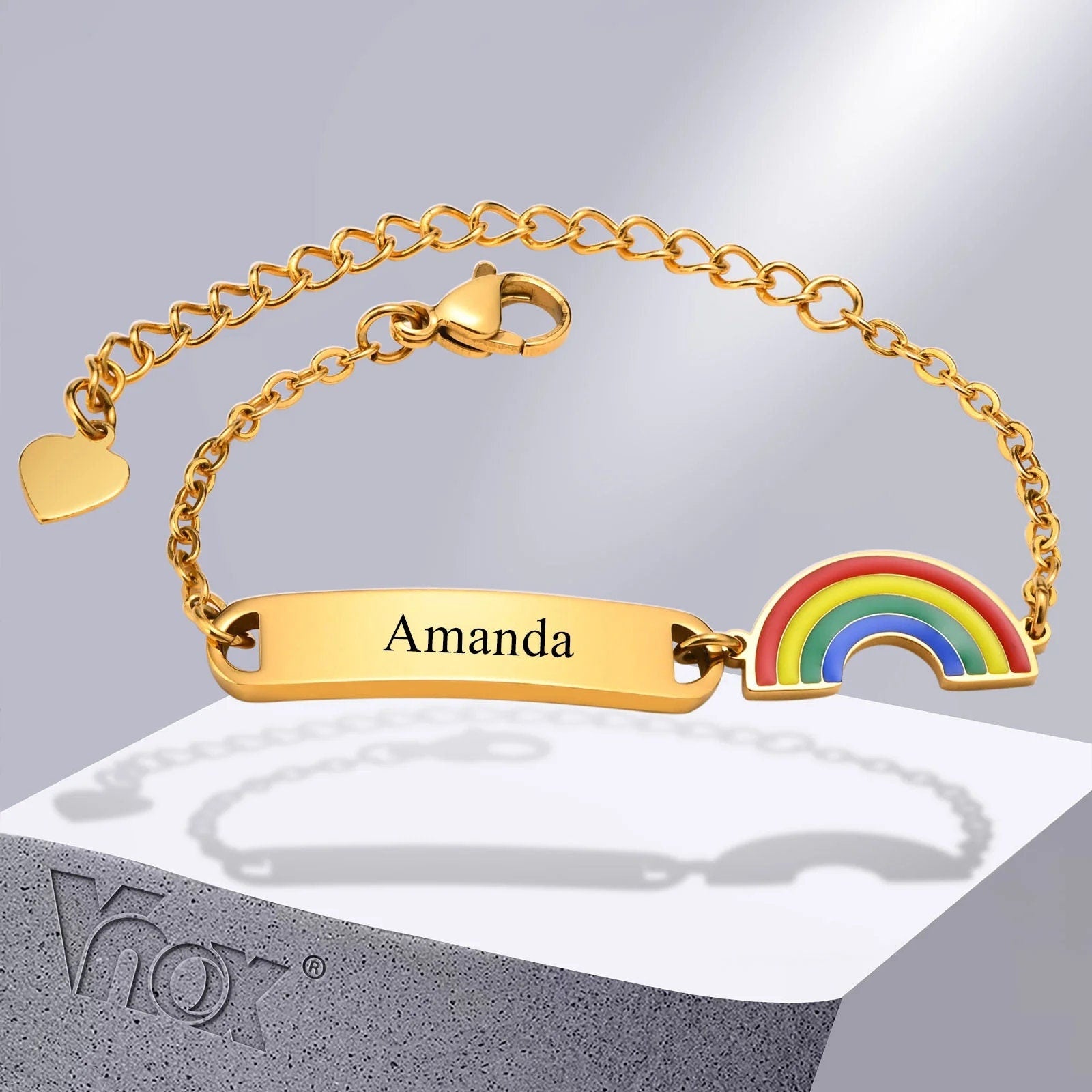 18K Gold Plated Personalized Baby Bracelet, Customized Name Jewelry, Nameplate Engraved Baby Bangle Custom Children's Jewelry For Baby Gift