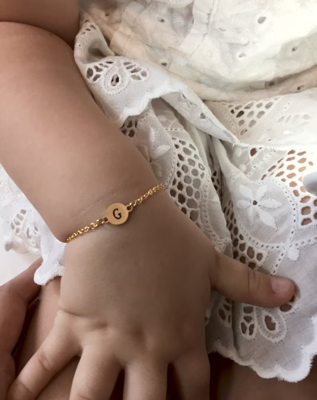 18K Gold Plated Personalized Baby Bracelet, Customized Name Jewelry, Nameplate Engraved Baby Bangle Custom Children's Jewelry For Baby Gift