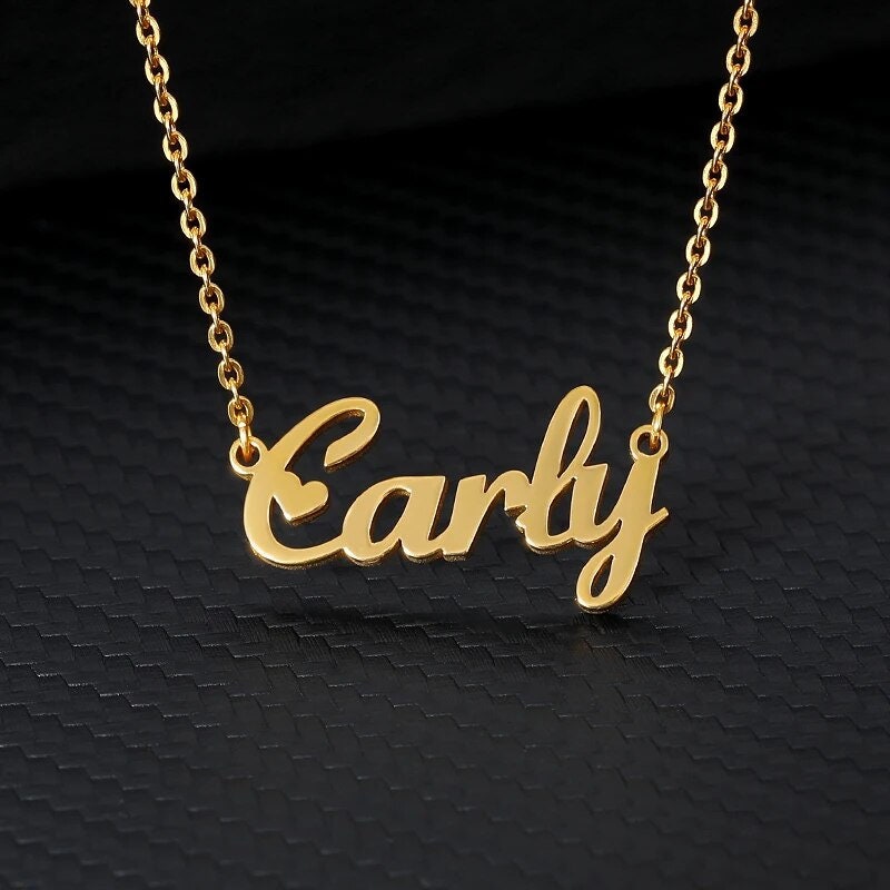 18K Gold Plated Children Personalized Name Necklace Customized Kids Name Necklace Custom Handcrafted Jewelry Gift For Kids, Children Jewelry