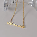 18K Gold Plated Personalized Name Necklace Handwriting Font, Customized Name Necklace, Handcrafted Custom Jewelry, Nameplate Pendant Gift