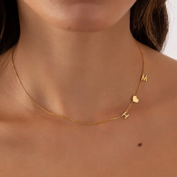 18K Gold Plated Personalized Initial Letter Necklace Custom Name Jewelry Tiny Initial Necklace Customized Jewelry Gift, Letter Charm Choker