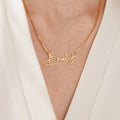 18K Gold Plated Personalized Name Necklace, Customized Name Necklace Handcrafted Custom Jewelry, Nameplate Pendant Gifts For Mom, For Her