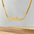 18K Gold Plated Personalized Name Necklace, Customized Name Necklace Handcrafted Custom Jewelry, Nameplate Pendant Gifts For Mom, For Her