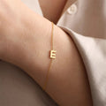 18K Gold Plated Personalized Initial Tiny Letter Bracelet Customized A-Z Bangle Custom Bracelet Jewelry Dainty Minimalist Handmade Jewelry