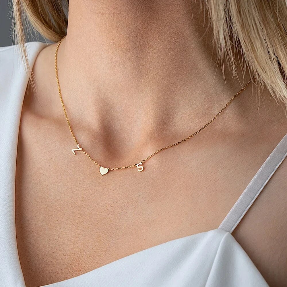 18K Gold Plated Personalized Initial Letter Necklace Custom Name Jewelry Tiny Initial Necklace Customized Jewelry Gift, Letter Charm Choker