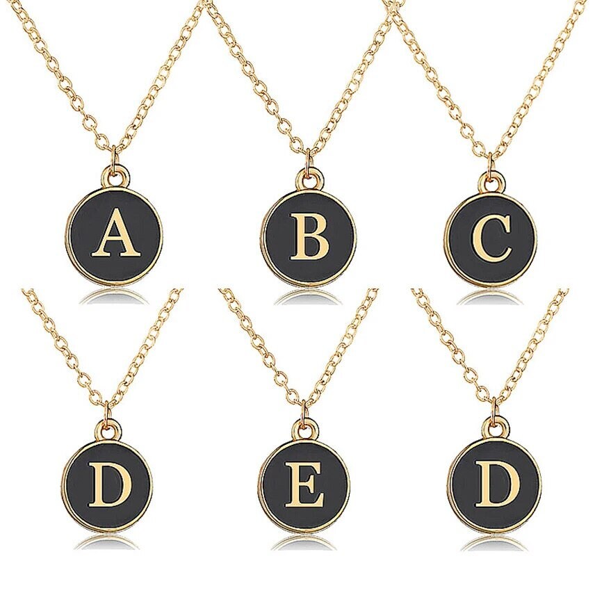 18K Gold Plated Personalized Initial Charm Letter Necklace Customized A-Z Custom Pendant Necklace Jewelry Dainty Minimalist Handmade Gift