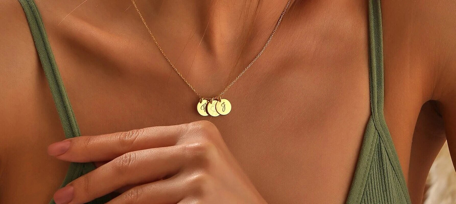 18K Gold Plated Personalized Letter Initial Disc Necklace A-Z Letter Initial Pendant Customized Handmade Jewelry Custom Pendant Gift for Her