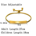 18K Gold Plated Personalized Baby Bracelet Customized Name Jewelry Nameplate Engraved Baby Bangle Custom Children's Jewelry For Baby Gift