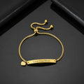 18K Gold Plated Personalized Baby Bracelet Customized Name Jewelry Nameplate Engraved Baby Bangle Custom Children's Jewelry For Baby Gift