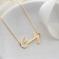 18K Gold Plated Personalized Name Necklace, Customized Name Necklace Handcrafted Custom Jewelry, Nameplate Pendant Gifts For Mom, For Her