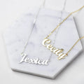 18K Gold Plated Personalized Name Necklace, Customized Name Necklace Handcrafted Custom Jewelry, Nameplate Pendant Gifts For Mom, For Her