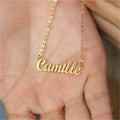 18K Gold Plated Personalized Name Necklace, Customized Name Necklace Handcrafted Custom Jewelry, Nameplate Pendant Gifts For Mom, For Her