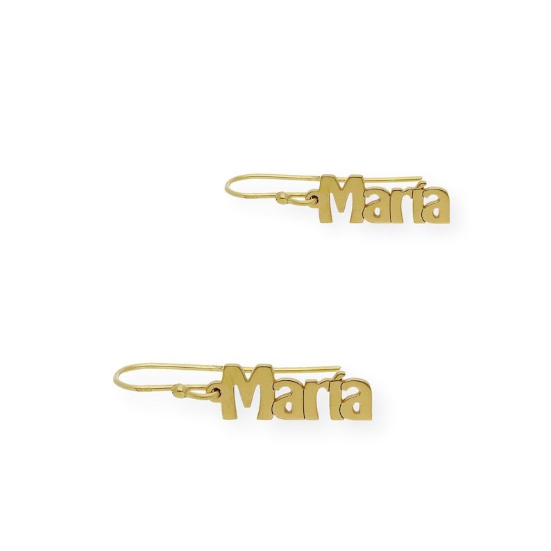 18K Gold-Plated Personalized Vertical Name Dangle Earrings Custom Jewelry Minimalist, Customizable, Stylish Gifts for Her Customized Jewelry