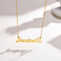 18K Gold Plated Personalized Name Necklace Heart Customized Name Necklace Handcrafted Custom Jewelry Nameplate Pendant Gift For Mom, For Her