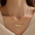 18K Gold Plated Personalized Name Necklace Heart Customized Name Necklace Handcrafted Custom Jewelry Nameplate Pendant Gift For Mom, For Her