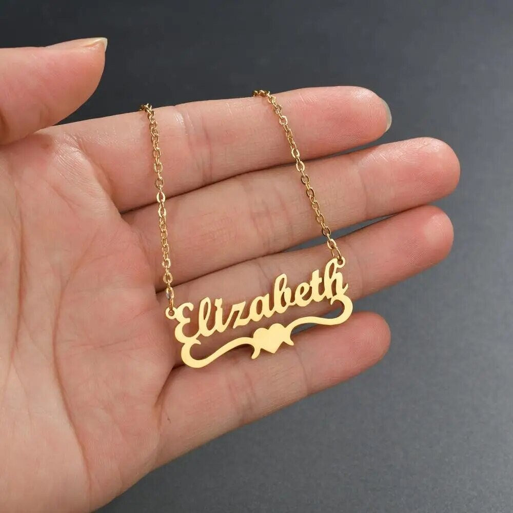 18K Gold Plated Children Personalized Name Necklace Customized Kids Name Necklace Custom Handcrafted Jewelry Gift For Kids, Children Jewelry