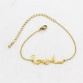 18K Gold Plated Personalized Arabic Calligraphy Crystal Arabic Word 