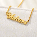 18K Gold Plated Personalized Name Necklace, Customized Name Necklace Handcrafted Custom Jewelry, Nameplate Pendant Gifts For Mom, For Her