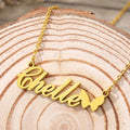 18K Gold Plated Personalized Name Butterfly Necklace, Customized Name Necklace Handcrafted Jewelry Custom Nameplate Pendant, Gift For Her