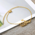 18K Gold Plated Personalized Baby Bracelet Customized Name Jewelry Nameplate Engraved Baby Bangle Custom Children's Jewelry For Baby Gift