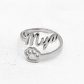 18K Gold Plated Personalized Ring Name Engrave Pet Paw Customizable Finger Ring Customized Nameplate Band Handcrafted Custom Jewelry Gift