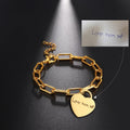 18K Gold Plated Actual Handwriting Bracelet Memorial, Personalized Signature Customized Jewelry, Custom Engraved Jewelry, Handmade Bracelet