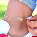 18K Gold Plated Personalized Name Anklet, Customized Name Anklet, Custom Jewelry Handcrafted Gift For Her, Body Jewelry, Personalized Gifts