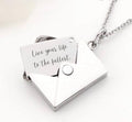 18K Gold Plated Engraved Envelope Necklace Customized Hidden Message Necklace Love Letter Locket Pendant Personalized Jewelry Gift for Her