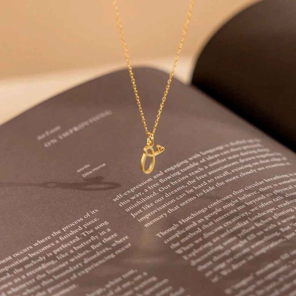 18K Gold Plated Personalized Letter Initial Necklace A-Z Letters Initial Pendant Customized Handmade Jewelry, Custom Pendant Gift for Her