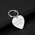 18K Gold Plated Personalized Engraved Heart Name Keychain, Custom Gift, Engraved Key Ring, Key Chains Customized Gift Keyring Custom Jewelry