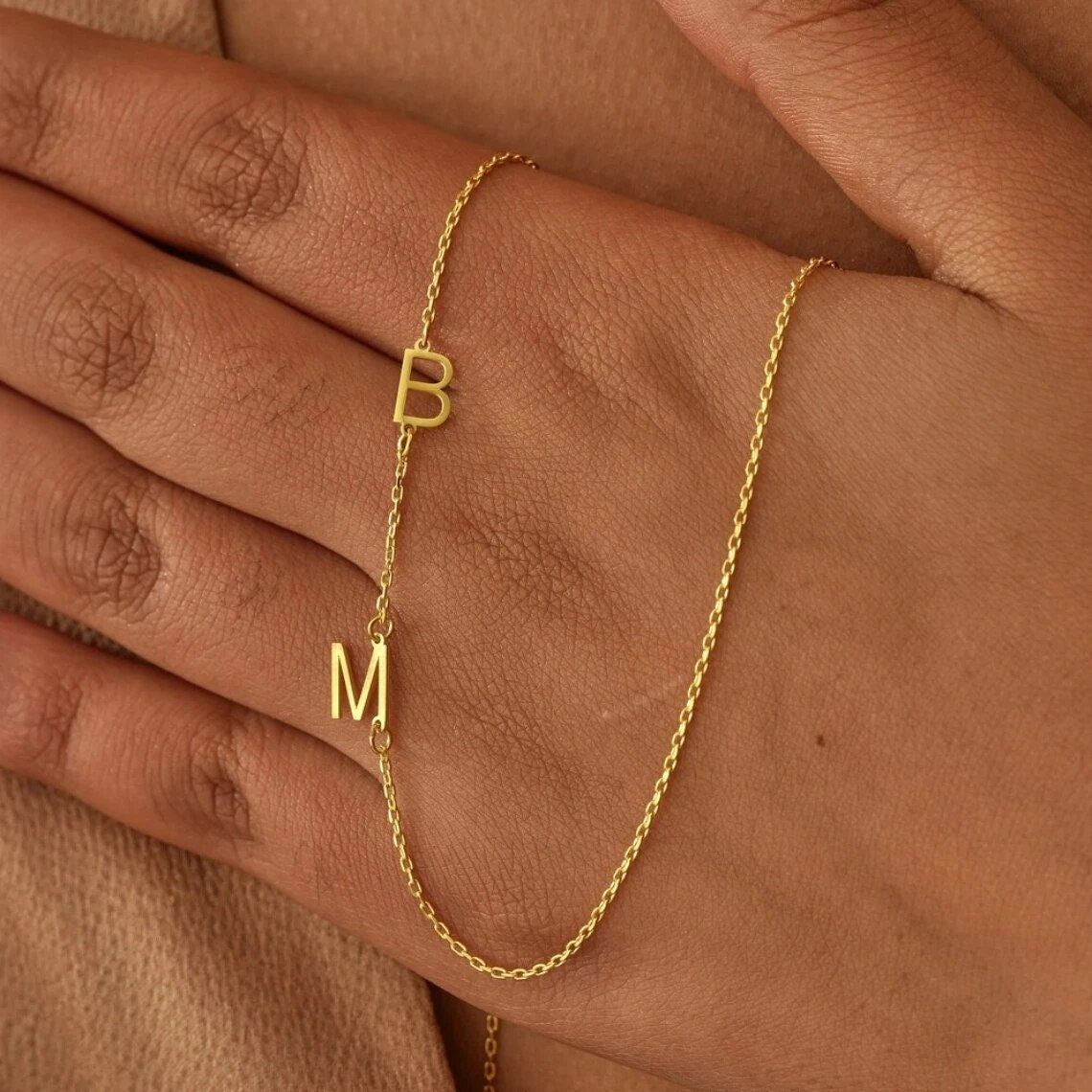 18K Gold Plated Personalized Initial Letter Necklace Custom Name Jewelry Tiny Initial Necklace Customized Jewelry Gift, Letter Charm Choker