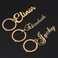 18K Gold Plated Personalized Engraved Name Keychain, Custom Gift, Engraved Key Ring, Name Key Chains Customized Gift Keyring Custom Jewelry